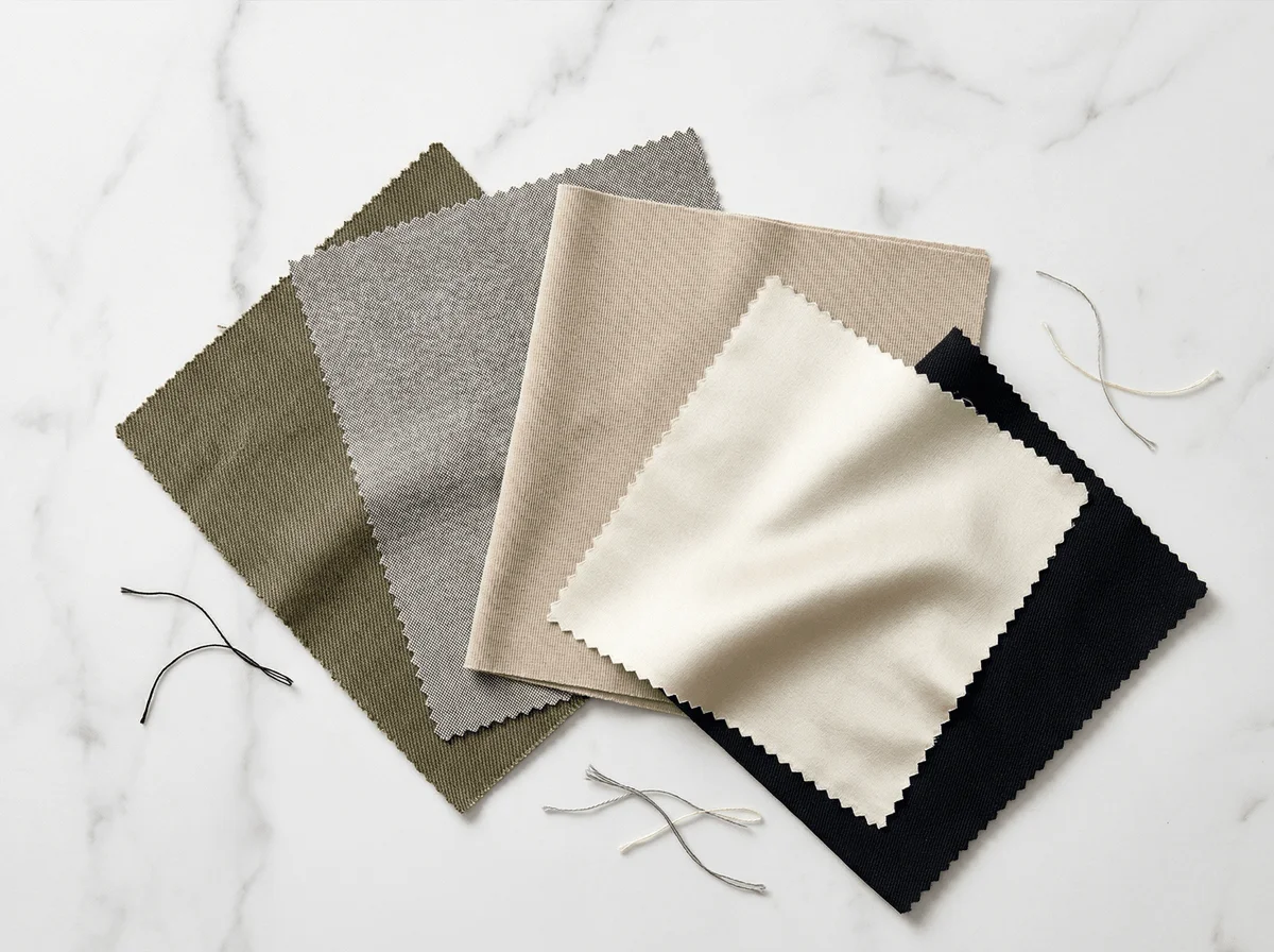 Fabric swatches for color matching
