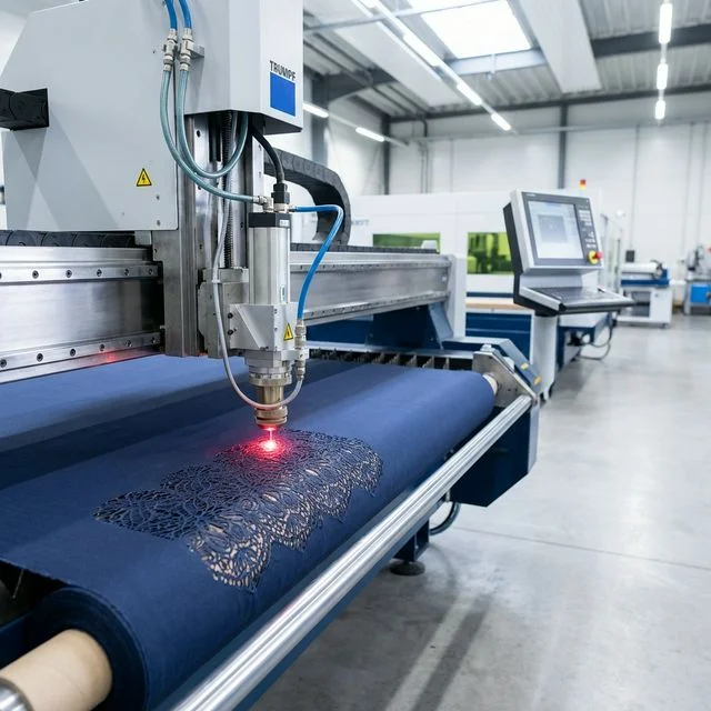 CNC laser cutting machine in operation at our facility