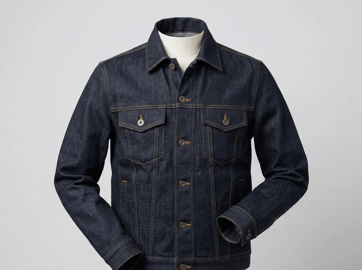 Private label denim jacket and casual apparel production